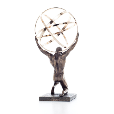 Atlas or Atlas, Titan: The leader of the Titanids, kneeling 20.5cm Veronese Electrolytic Bronze Full Body Statue Veronese 4 - gr