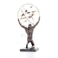 Άτλας ή Άτλαντας, Τιτάνας: Ο αρχηγός των Τιτανιδών, γονατιστός 20,5εκ Ολόσωμο άγαλμα με Ηλεκτρόλυση μπρούτζου Veronese Βερονέζ 4