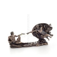 The Creation of Adam, Michelangelo 11.5x26.5cm Veronese Bronze Electroplating Full Body Statue, Christian Veronese 5 - grifon.se