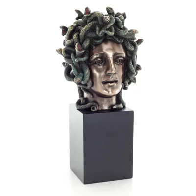 Medusa: The Wild-Eyed Mermaid Bust 21 cm Veronese brons galvaniseringsstaty, antikens Grekland Veronese 5 - grifon.se 