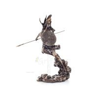 Athena eller Athene: Vishetens gudinna 23cm med spjut, sköld, hjälm och uggla i attack med Veronese brons elektrolys Veronese 1 