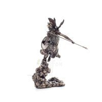 Αθηνά ή Αθάνα ή Αθήνη: Η θεά της σοφίας 23εκ με ακόντιο, ασπίδα, περικεφαλαία, κουκουβάγια σε επίθεση με Ηλεκτρόλυση μπρούτζου Β