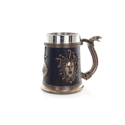 Medusa: The Wild-Eyed Mermaid in a Mug, Cup 15cm Full-Length Veronese Brons Electrolysis Statue, Antika Grekland Veronese 5 - gr