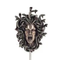 Medusa: The Wild-Eyed Mermaid in Mask Liten 18,5 cm Veronese brons galvaniserad helkroppsstaty, antikens Grekland Veronese 1 - g