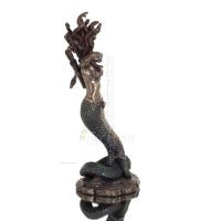 Medusa: The Wild-Eyed Mermaid with Bow 35cm Veronese Bronze Galvanisera helkroppsstaty, antikens Grekland Veronese 5 - grifon.se
