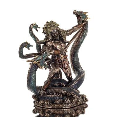 Hercules: The Greatest Hero of the Greek, Fighting the Lernaean Hydra 31cm Veronese Bronze Electrolysis Full Body Statue Verones