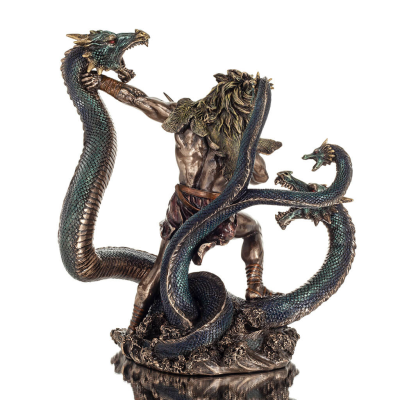 Hercules: The Greatest Hero of the Greek, Fighting the Lernaean Hydra 31cm Veronese Bronze Electrolysis Full Body Statue Verones
