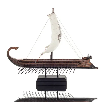 Trier: rowed warship, sailing kraken 35x22x26cm Veronese Bronze Electrolytic Full Body Statue, Ancient Greece Veronese 1 - grifo