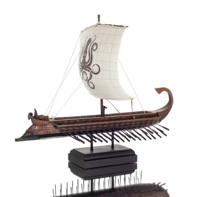 Trier: rowed warship, sailing kraken 35x22x26cm Veronese Bronze Electrolytic Full Body Statue, Ancient Greece Veronese 3 - grifo