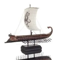 Τριήρης: κωπήλατο πολεμικό πλοίο, πανιών kraken 35x22x26εκ Ολόσωμο άγαλμα με Ηλεκτρόλυση μπρούτζου Veronese, αρχαία Ελλάδα Βερον