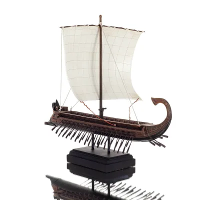 Trier: roddat krigsskepp, seglingskraken 35x22x26cm Veronese Bronze Elektrolytisk Helkroppsstaty, antikens Grekland Veronese 4 -