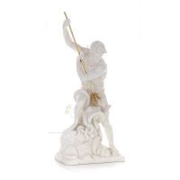 Poseidon: Havets gud, jordbävningar, jord, stormar och ord 82 cm helkroppsstaty, typ polyester alabaster marmor Alabaster 5 - gr