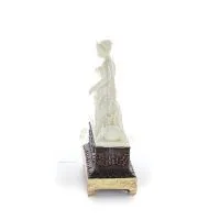 Aphrodite: The Goddess of Love and Beauty in Clockwork 22.5cm Statue, Polyester Alabaster Marble Type, Ancient Greece Alabaster 