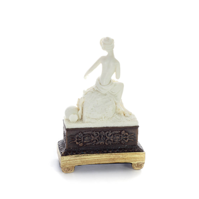 Aphrodite: The Goddess of Love and Beauty in Clockwork 22,5 cm Staty, Polyester Alabaster Marble Type, Antika Grekland Alabaster