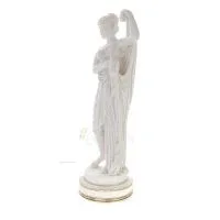 Muse, en av de nio muserna33 cm fullängdsstaty, alabaster av polyestermarmortyp, antikens Grekland Alabaster 4 - grifon.se 
