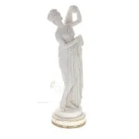 Muse, one of the nine muses33cm Full length statue, Polyester marble-type alabaster, ancient Greece Alabaster 5 - grifon.se 