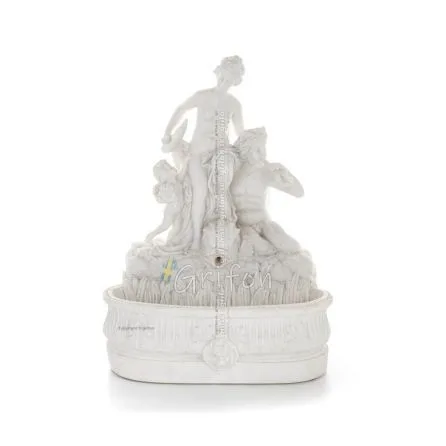 Aphrodite Panas or Pan & Eros Fountain 38cm Full Body Statue, Polyester Marble Type Alabaster, Ancient Greece Alabaster 1 - grif