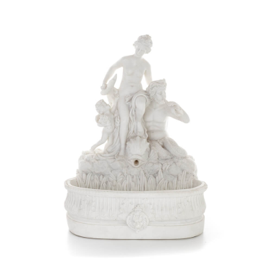 Aphrodite Panas or Pan & Eros Fountain 38cm Full Body Statue, Polyester Marble Type Alabaster, Ancient Greece Alabaster 1 - grif