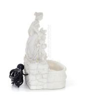 Aphrodite Panas eller Pan & Eros Fountain 38 cm helkroppsstaty, polyestermarmortyp Alabaster, antikens Grekland Alabaster 4 - gr