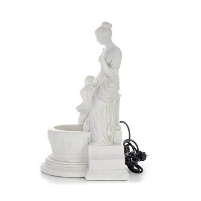 Venus & Cupidfontän 52 cm helkroppsstaty, typ av polyesteralabastmarmor, antikens Grekland Alabaster 2 - grifon.se 