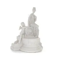 Venus & Cupidfontän 52 cm helkroppsstaty, typ av polyesteralabastmarmor, antikens Grekland Alabaster 5 - grifon.se 