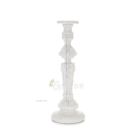 Candle holder 40.5cm Polyester marble-type alabaster, Modern Decorative Alabaster 1 - grifon.se 