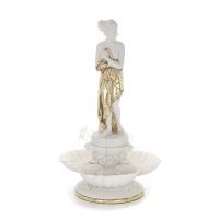 Toads in Shells 37.5cm Statue, Marble-type Polyester Alabaster, Frog Alabaster 1 - grifon.se 