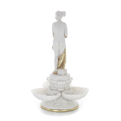 Toads in Shells 37.5cm Statue, Marble-type Polyester Alabaster, Frog Alabaster 3 - grifon.se 