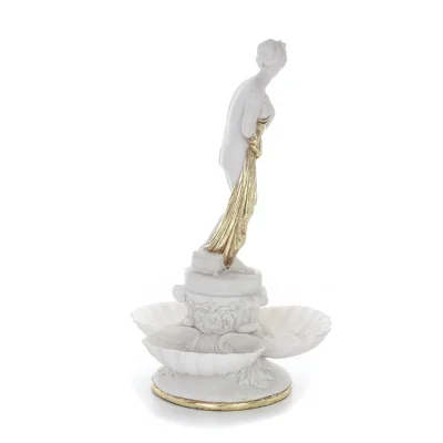 Toads in Shells 37.5cm Statue, Marble-type Polyester Alabaster, Frog Alabaster 4 - grifon.se 