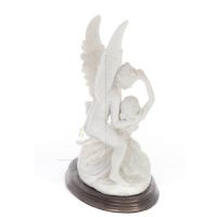 Amor och psyke: övervinner hinder för kärlek 36 cm helkroppsstaty, polyesteralabastmarmortyp, antikens Grekland Alabaster 4 - gr