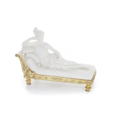Paulina Borghese som Aphrodite aka Sleeping Beauty 19,5 cm helkroppsstaty, Polyester Alabaster Marble Type Alabaster 5 - grifon.