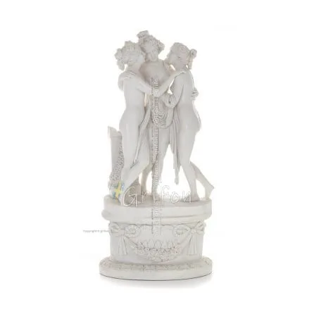 Graces Goddesses of charm, beauty, nature, the three Graces 58cm Full length statue, Polyester alabaster marble type Alabaster 1