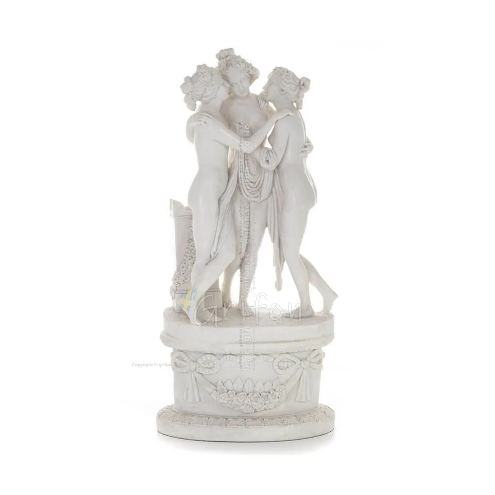 Graces Goddess of charm, skönhet, natur, de tre Graces 58cm Fullängdsstaty, Polyester alabaster marmortyp Alabaster 1 - grifon.s