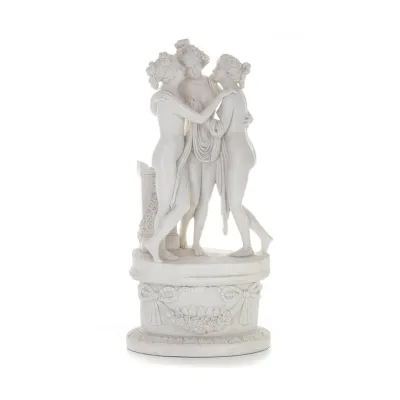 Graces Goddesses of charm, beauty, nature, the three Graces 58cm Full length statue, Polyester alabaster marble type Alabaster 1