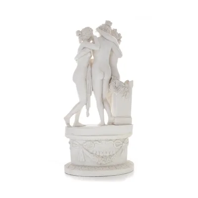 Graces Goddesses of charm, beauty, nature, the three Graces 58cm Full length statue, Polyester alabaster marble type Alabaster 3