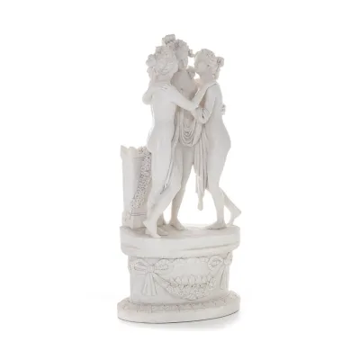 Graces Goddesses of charm, beauty, nature, the three Graces 58cm Full length statue, Polyester alabaster marble type Alabaster 5