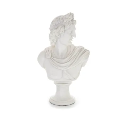 Apollo or Apollonas, the god of music, light, and protector of the arts, 30cm bust made from alabaster, ancient Greece Alabaster