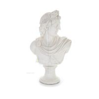 Apollon eller Apollonas, guden for musik, ljus och beskyddare av konsten, 30cm byst tillverkad av alabaster, antika Grekland Ala