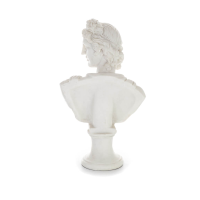 Apollo or Apollonas, the god of music, light, and protector of the arts, 30cm bust made from alabaster, ancient Greece Alabaster