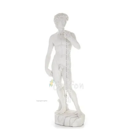 David: The Beloved, Prophet, Musician, Poet 46.5cm Full Body Statue, Polyester Alabaster Marble Type, Christian Alabaster 1 - gr