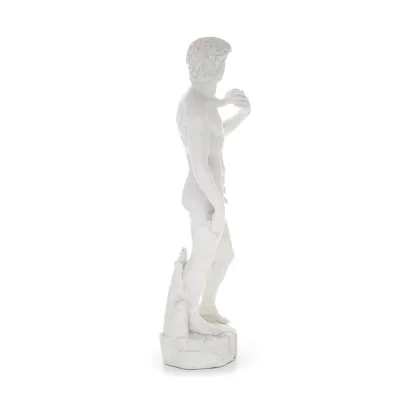David: Den älskade, profeten, musiker, poet 46,5 cm helkroppsstaty, typ av polyesteralabastmarmor, kristen Alabaster 4 - grifon.