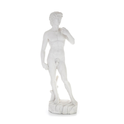 David: The Beloved, Prophet, Musician, Poet 46.5cm Full Body Statue, Polyester Alabaster Marble Type, Christian Alabaster 5 - gr