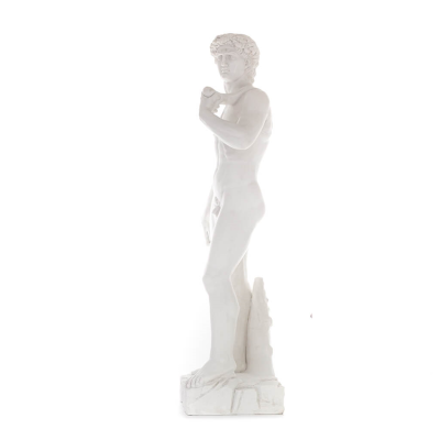 David, David: Den älskade, profeten, musiker, poet 137 cm helkroppsstaty, typ av polyesteralabastmarmor, kristen Alabaster 2 - g