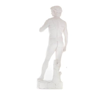 David, David: Den älskade, profeten, musiker, poet 137 cm helkroppsstaty, typ av polyesteralabastmarmor, kristen Alabaster 3 - g