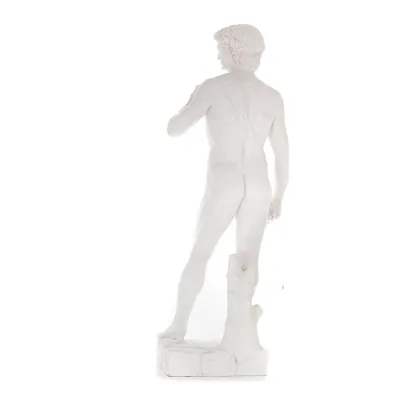 David, David: Den älskade, profeten, musiker, poet 137 cm helkroppsstaty, typ av polyesteralabastmarmor, kristen Alabaster 3 - g