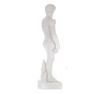 David, David: Den älskade, profeten, musiker, poet 137 cm helkroppsstaty, typ av polyesteralabastmarmor, kristen Alabaster 4 - g