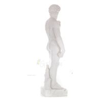 David, David: The Beloved, Prophet, Musician, Poet 137cm Full Body Statue, Polyester Alabaster Marble Type, Christian Alabaster 