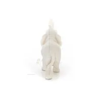 Elefant: symbol för styrka, skydd, visdom och lycka 18x20cm helkroppsstaty, typ polyesteralabastmarmor Alabaster 2 - grifon.se 