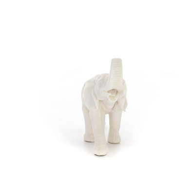 Elefant: symbol för styrka, skydd, visdom och lycka 18x20cm helkroppsstaty, typ polyesteralabastmarmor Alabaster 4 - grifon.se 