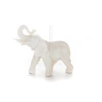 Elefant: symbol för styrka, skydd, visdom och lycka 18x20cm helkroppsstaty, typ polyesteralabastmarmor Alabaster 5 - grifon.se 